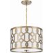 Jennings 3 Light 18.25 inch Aged Brass Pendant Ceiling Light