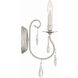 Ashton Bath Sconce Wall Light in Clear Swarovski Strass, Olde Silver