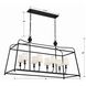 Sylvan 8 Light 42 inch Black Forged Linear Chandelier Ceiling Light