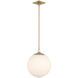 Orly 1 Light 14 inch Aged Brass Pendant Ceiling Light