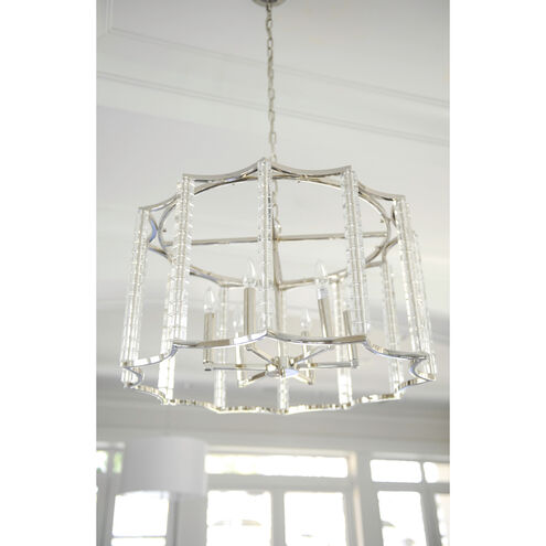 Carson 6 Light 28 inch Polished Nickel Chandelier Ceiling Light