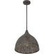 Jasmine 1 Light 14 inch Forged Bronze Pendant Ceiling Light