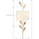 Broche Sconce Wall Light in Antique Gold