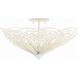 Doral 3 Light 19 inch Matte White Semi Flush Ceiling Light