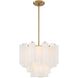 Addis 4 Light 17.75 inch Aged Brass Chandelier Ceiling Light in White