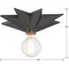 Astro 1 Light 12 inch Black Flush Ceiling Light
