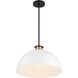 Gigi 1 Light 23.5 inch Black/Aged Brass Pendant Ceiling Light