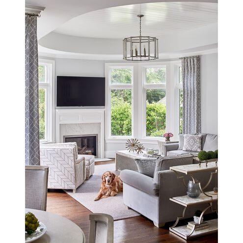 Carson 6 Light 28 inch Polished Nickel Chandelier Ceiling Light