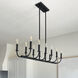 Bailey 12 Light 42 inch Matte Black Chandelier Ceiling Light