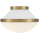 Xander 1 Light 12.25 inch Vibrant Gold and White Flush Mount Ceiling Light