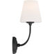 Sylvan Bath Wall Light in Black Forged