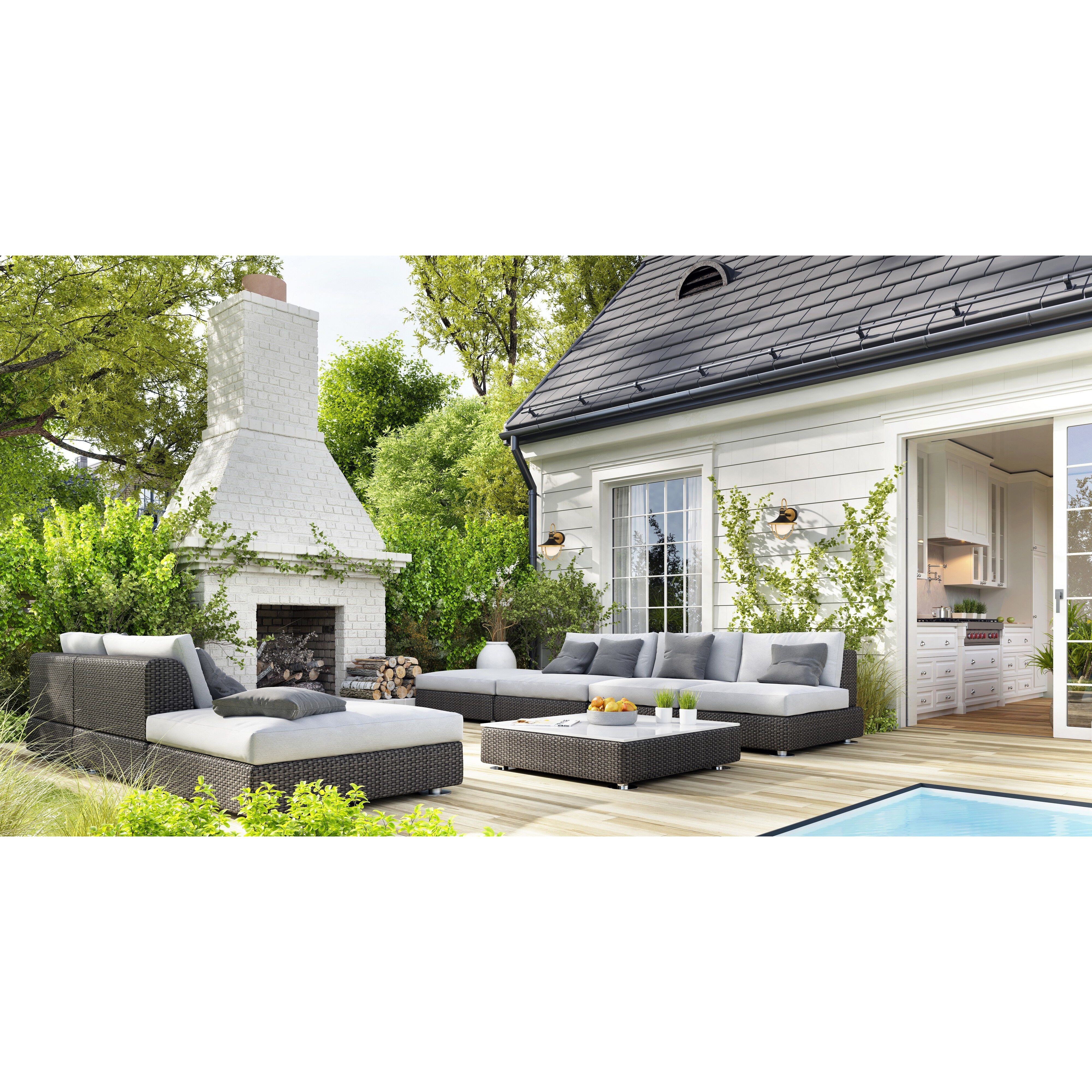 Atlas 1 Light 18.75 inch Matte Black/Textured Gold Outdoor Sconce