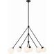 Omni 6 Light 46.5 inch Matte Black Chandelier Ceiling Light