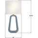 Jori Bath Wall Light in Aged Brass and Blue