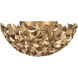 Cora 3 Light 16 inch Soft Gold Flush Ceiling Light