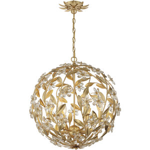 Marselle 6 Light 22 inch Antique Gold Chandelier Ceiling Light