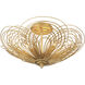 Doral 3 Light 19 inch Renaissance Gold Semi Flush Ceiling Light