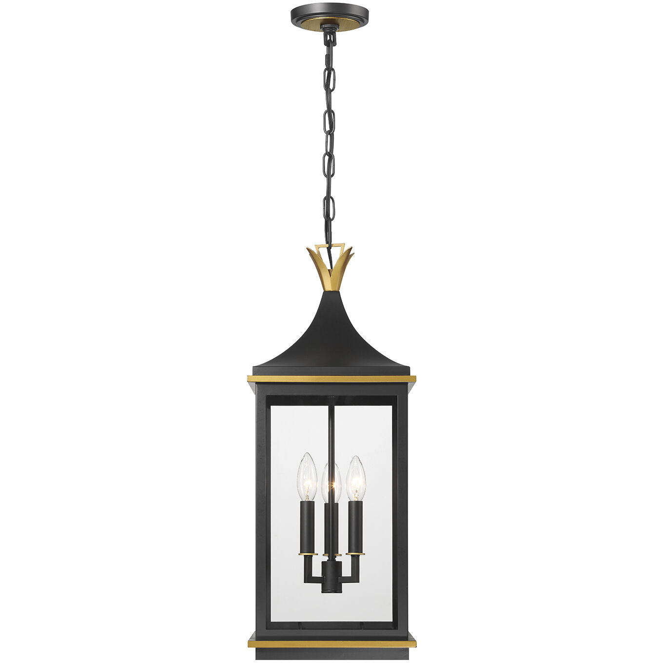 Simpson 3 Light 10 inch Matte Black and Textured Gold Pendant Ceiling Light