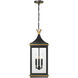 Simpson 3 Light 10 inch Matte Black and Textured Gold Pendant Ceiling Light