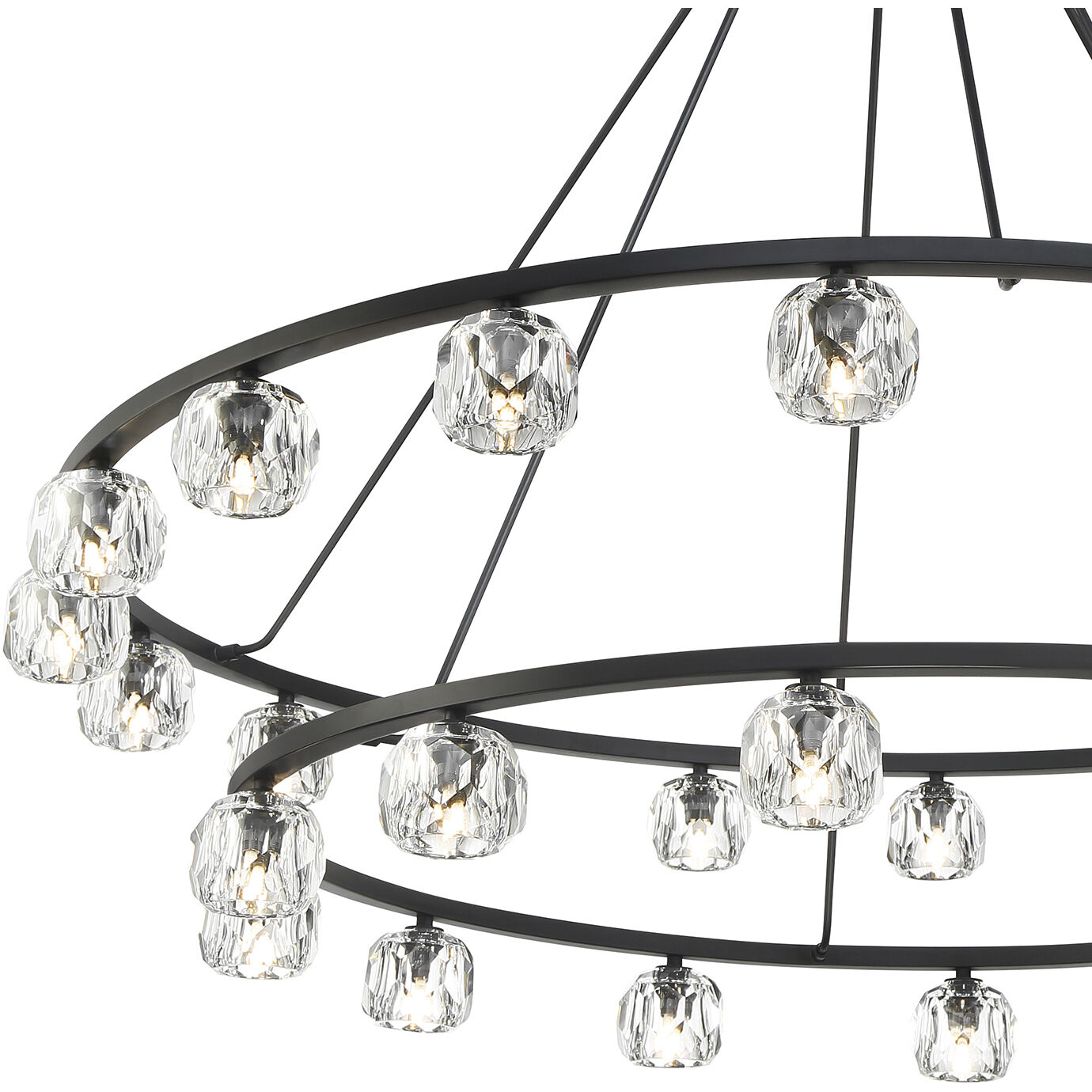 Aragon 30 Light 60 inch Matte Black Chandelier Ceiling Light