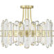 Bolton 4 Light 20.75 inch Aged Brass Semi Flush Ceiling Light