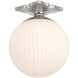 Orly 1 Light 10 inch Polished Nickel Semi Flush Ceiling Light
