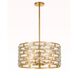 Meridian 6 Light 20 inch Antique Gold Chandelier Ceiling Light