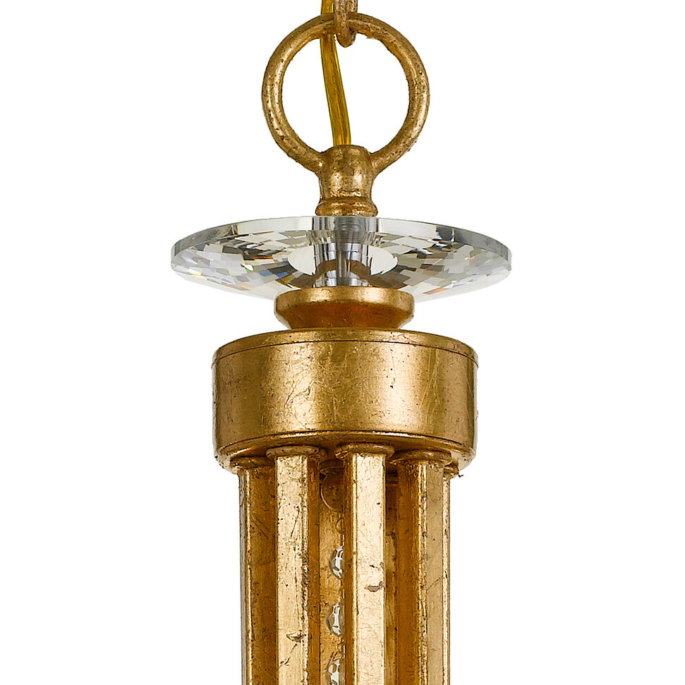 Bridgehampton 8 Light 28 inch Antique Gold Chandelier Ceiling Light in Clear Swarovski Strass