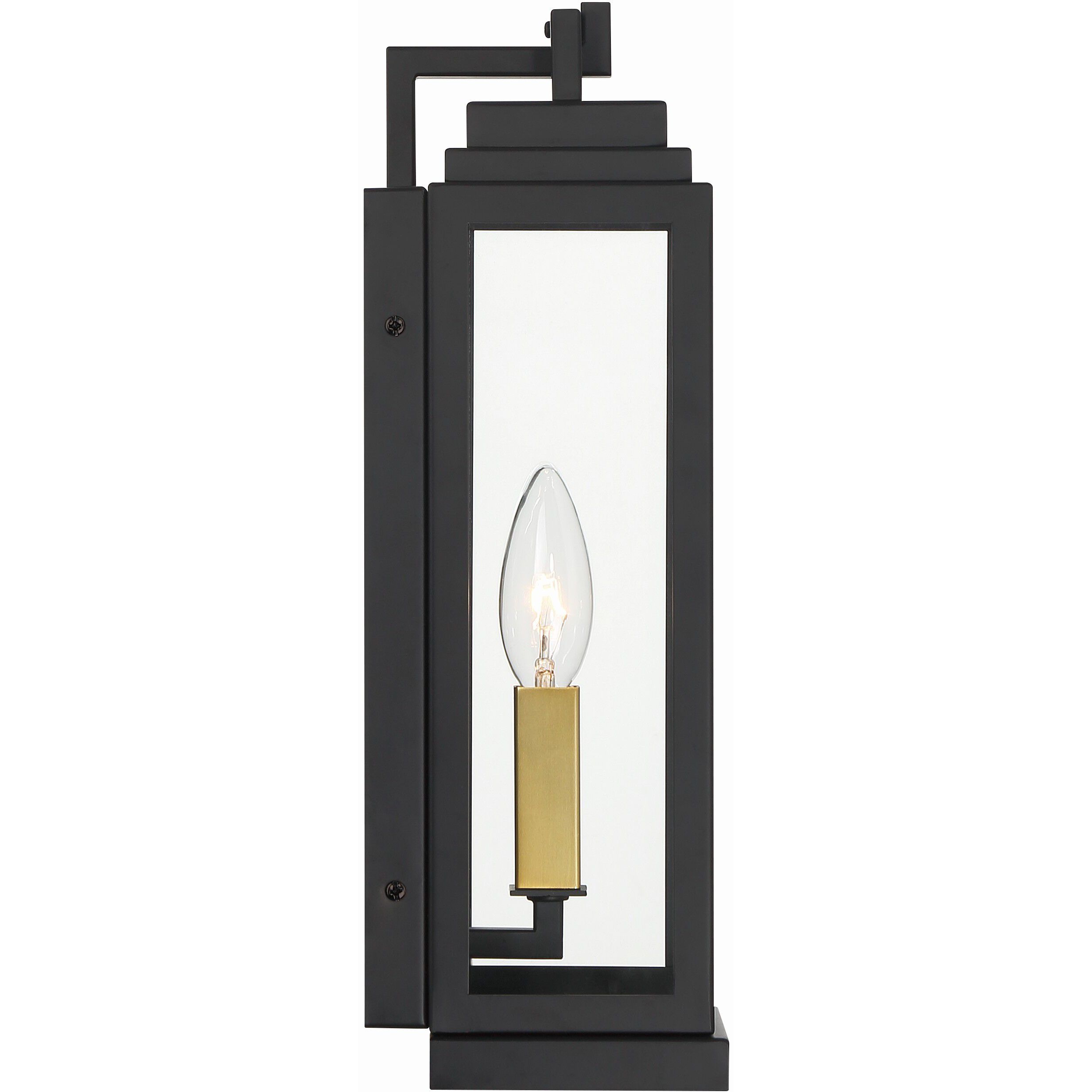 Aspen 1 Light 14 inch Matte Black Outdoor Sconce