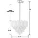 Addis 12 Light 26.75 inch Polished Chrome Chandelier Ceiling Light in Tronchi Glass White