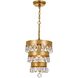 Perla 1 Light 10 inch Antique Gold Mini Pendant Ceiling Light