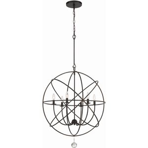 Solaris 6 Light 28.5 inch English Bronze Chandelier Ceiling Light