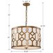 Jennings 3 Light 18.25 inch Aged Brass Chandelier Ceiling Light