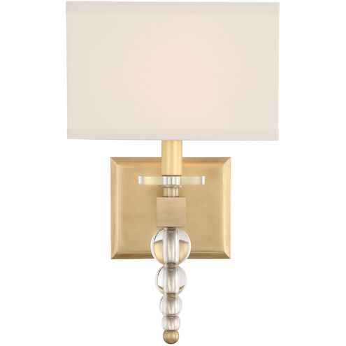 Clover 1 Light 9.5 inch Aged Brass Sconce Wall Light