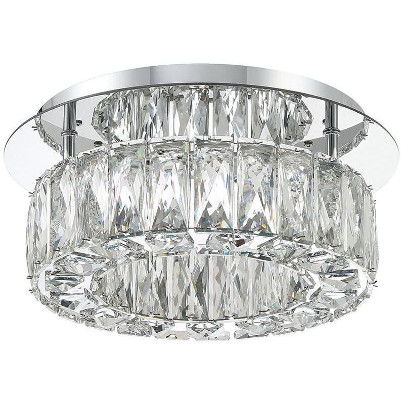 Kinsley 1 Light 12 inch Polished Chrome Flush Ceiling Light
