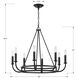 Bailey 8 Light 28 inch Matte Black Chandelier Ceiling Light