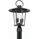 Andover 4 Light 20.5 inch Matte Black Outdoor Post in Clear