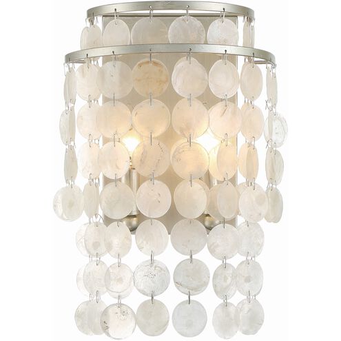Brielle 2 Light 9 inch Antique Silver Wall Sconce Wall Light
