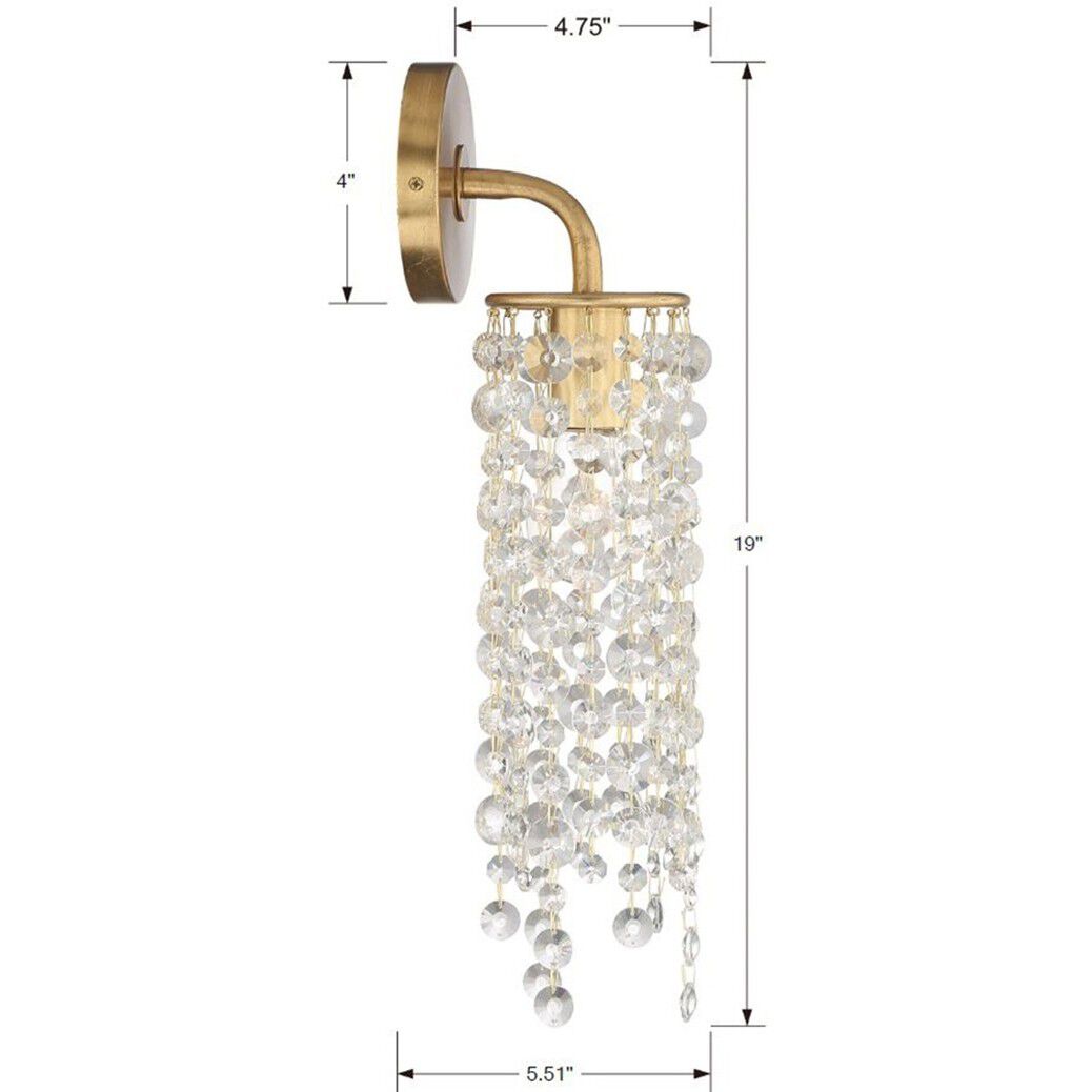 Gabrielle Bath Sconce Wall Light in Antique Gold