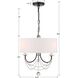 Delilah 3 Light 15.75 inch Matte Black Mini Chandelier Ceiling Light