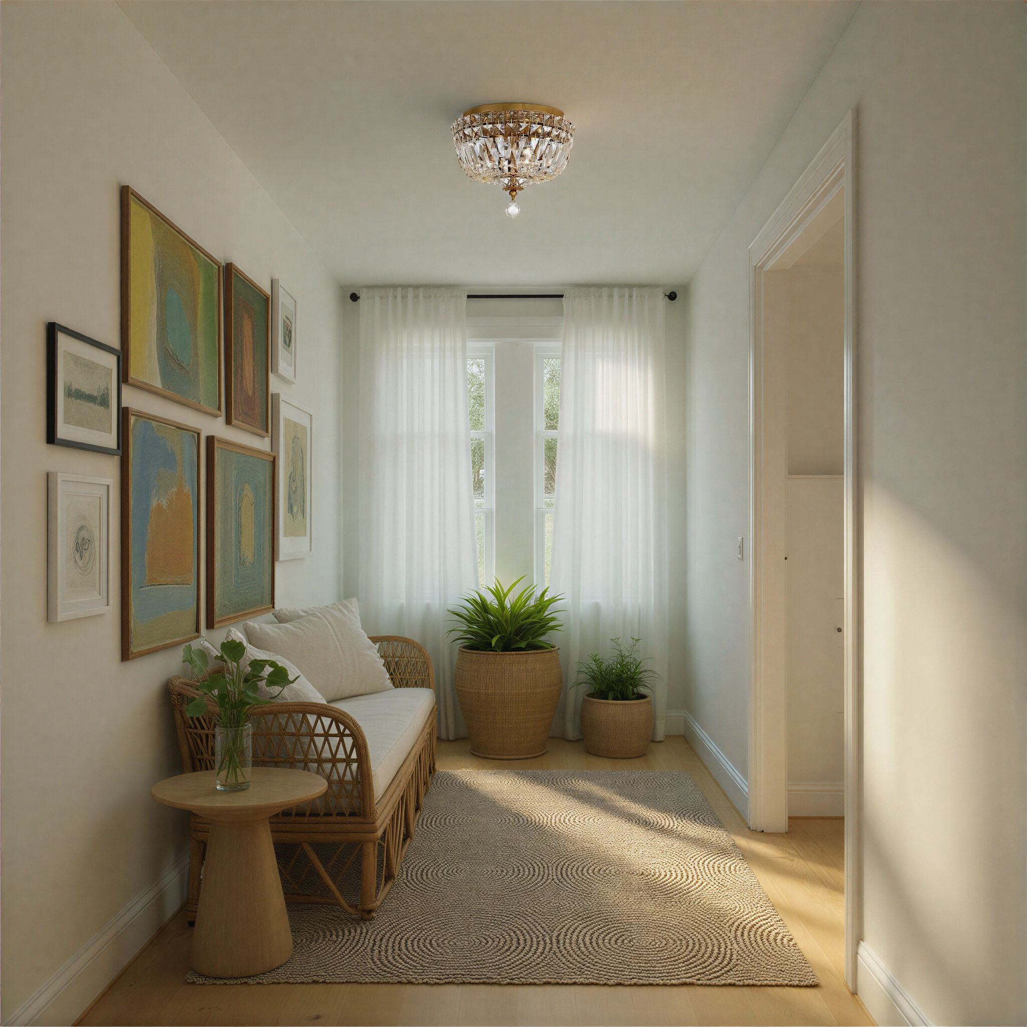 Roslyn 3 Light 10 inch Aged Brass Flush Ceiling Light