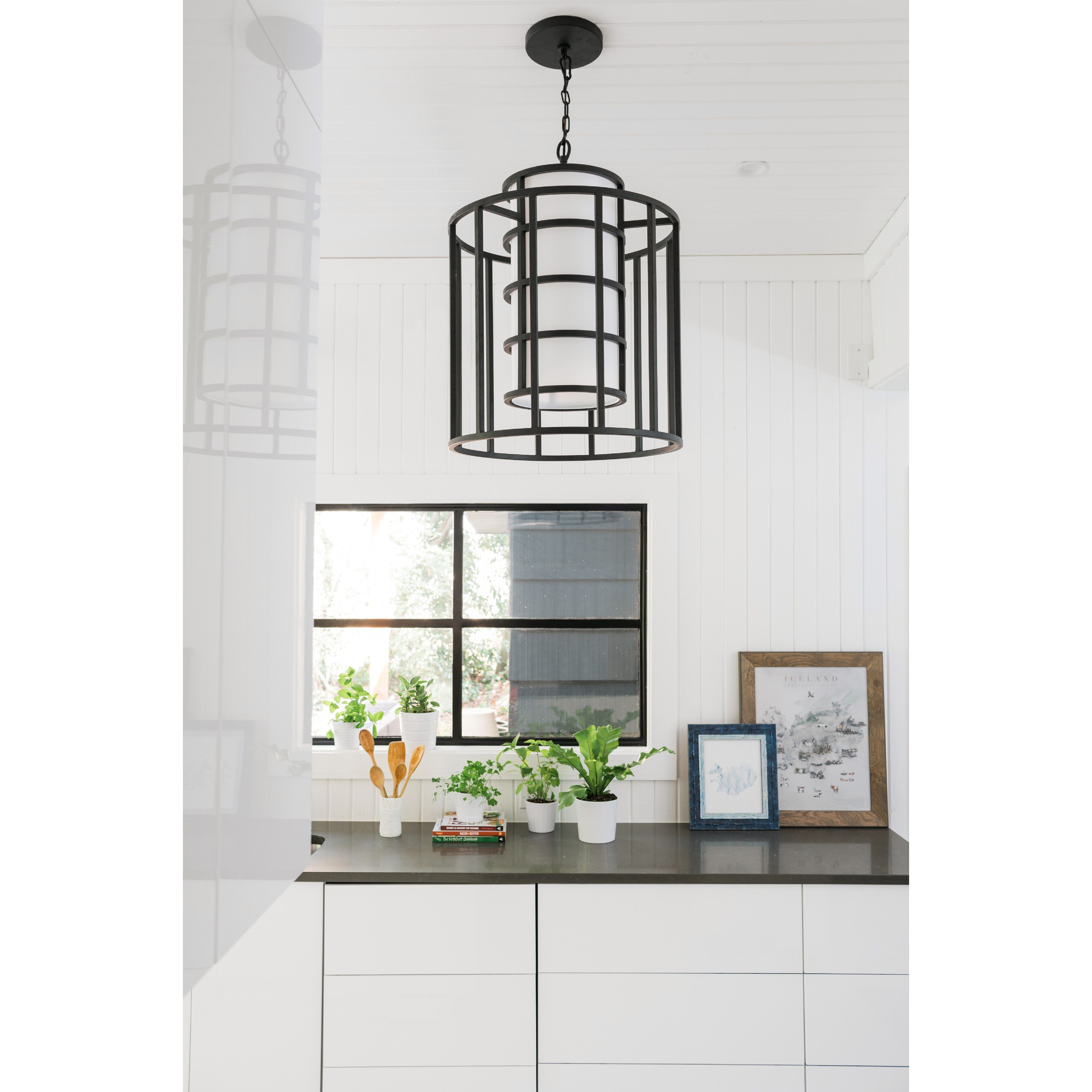 Hulton 6 Light 21 inch Matte Black Chandelier Ceiling Light