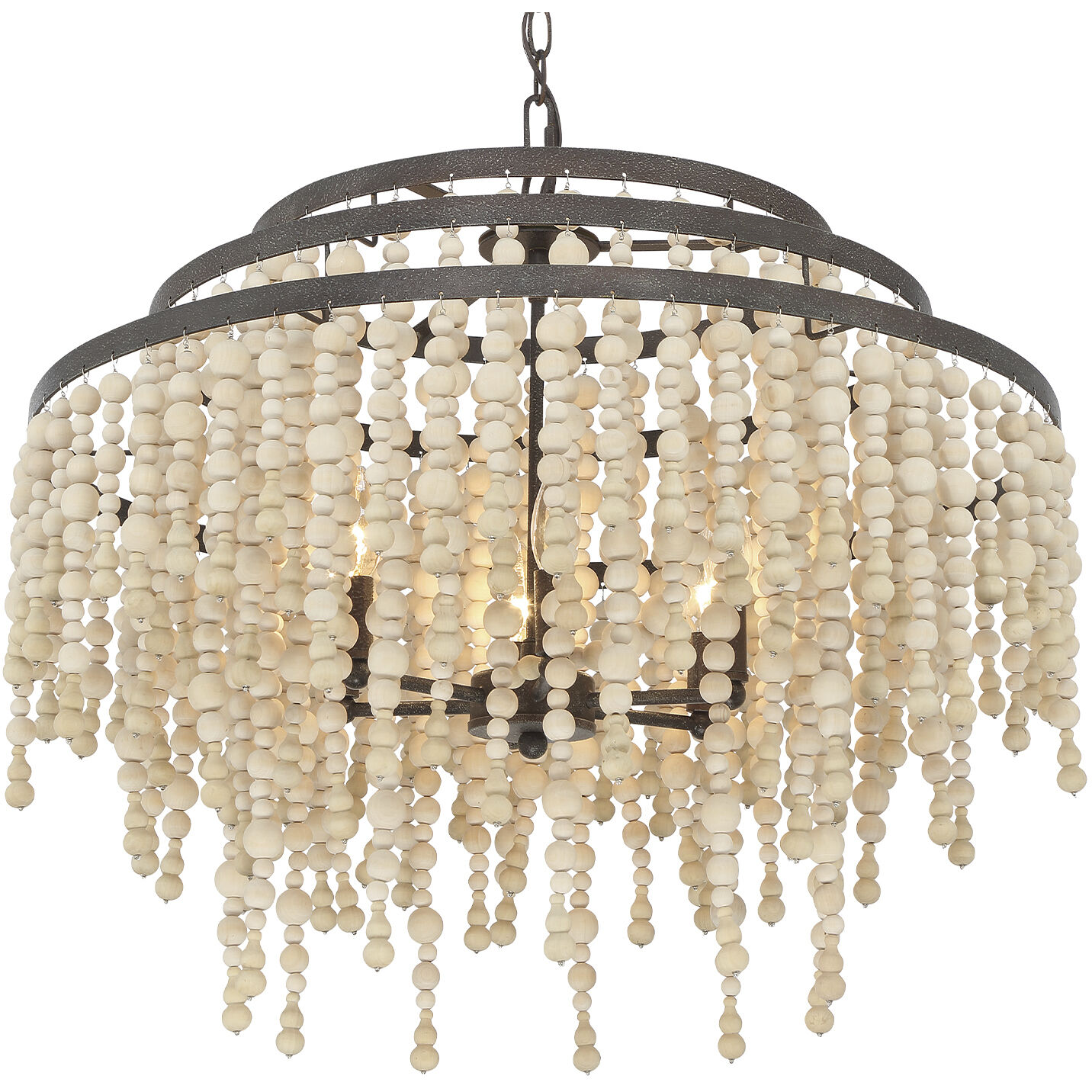 Poppy 3 Light 15 inch Forged Bronze Semi Flush Ceiling Light