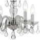 Traditional Crystal 4 Light 15 inch Polished Chrome Mini Chandelier Ceiling Light in Clear Hand Cut