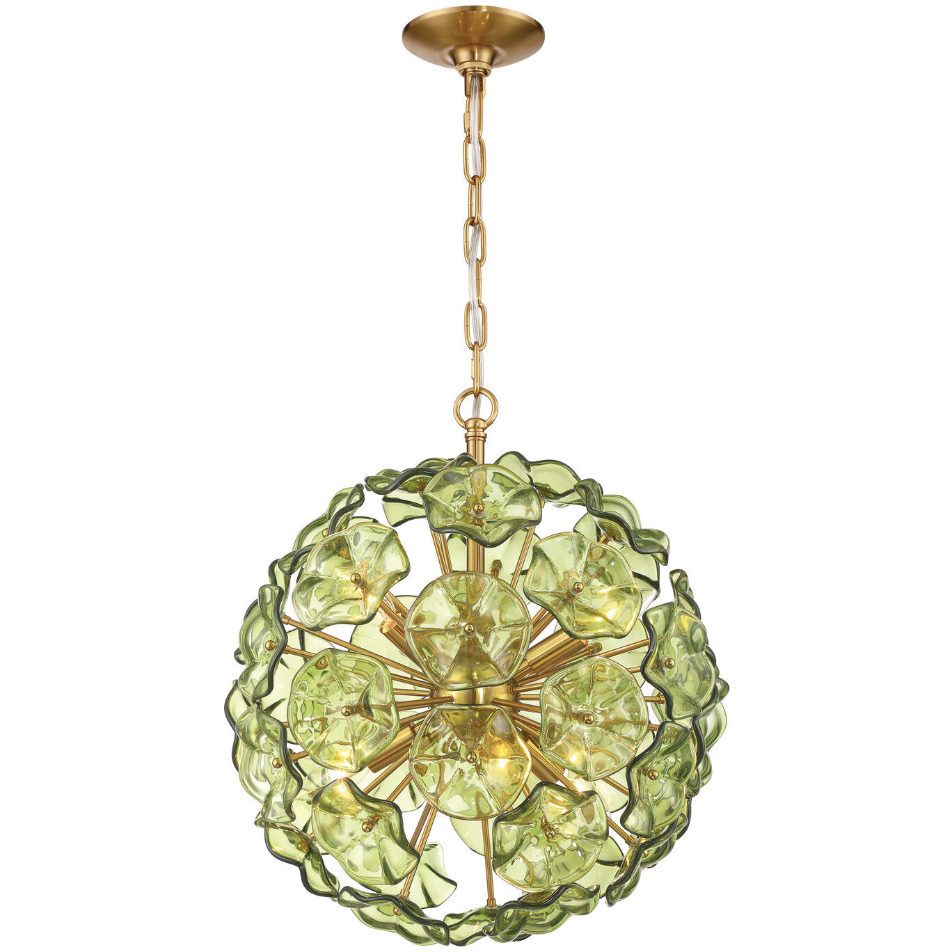 Esme 6 Light 18.25 inch Aged Brass Chandelier Ceiling Light