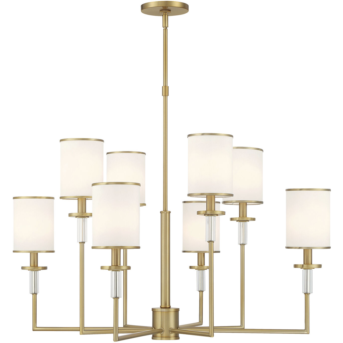 Hatfield 8 Light 33.25 inch Vibrant Gold Chandelier Ceiling Light
