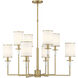 Hatfield 8 Light 33.25 inch Vibrant Gold Chandelier Ceiling Light