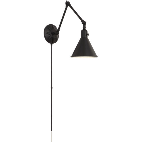 Morgan 24 inch 60.00 watt Matte Black Task Sconce Wall Light