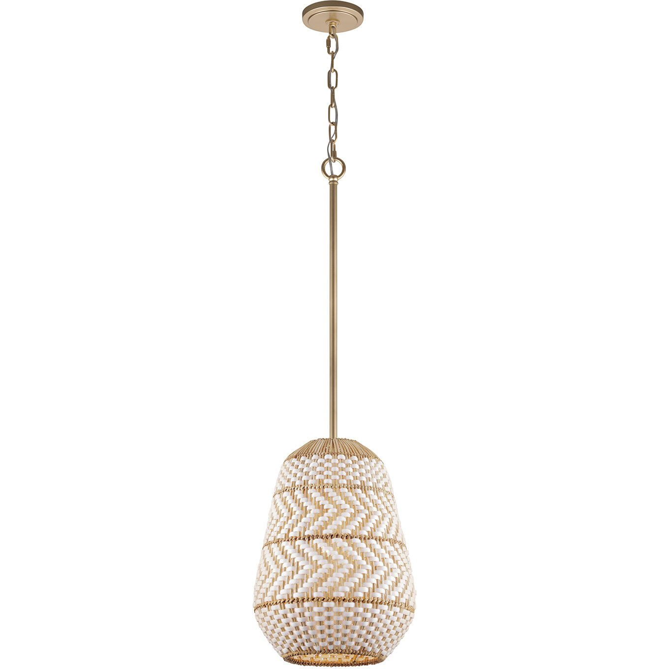 Zanzibar 1 Light 10 inch Soft Gold Mini Pendant Ceiling Light