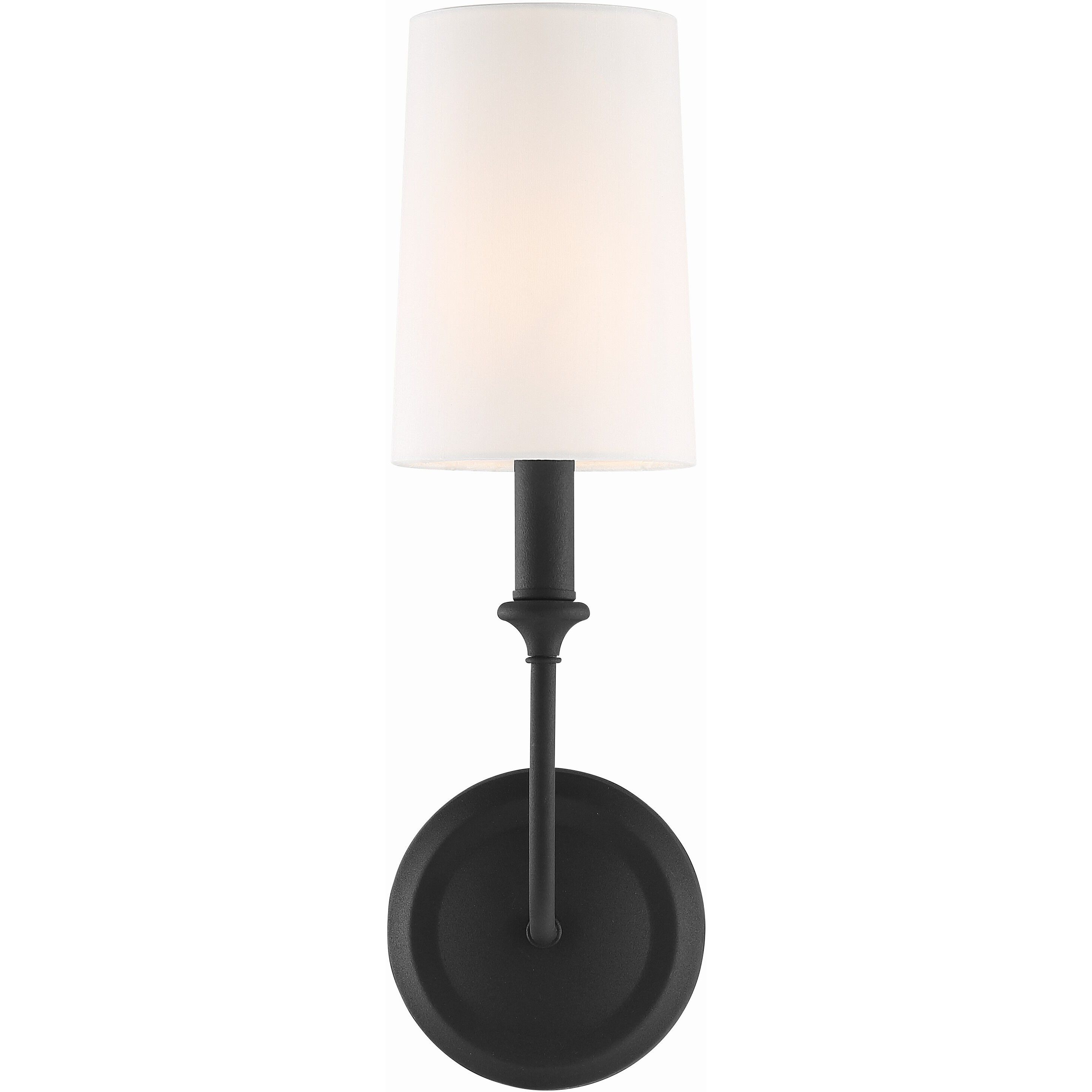 Sylvan Bath Sconce Wall Light in Black Forged